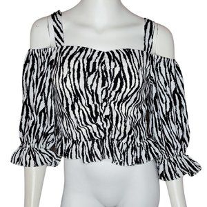 Zebra Blouse EUC